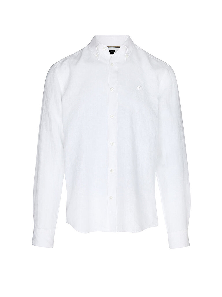 Camicia in lino H-LIAM bianco L