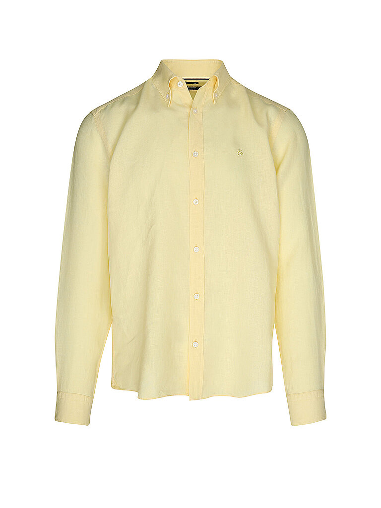 Camicia di lino H-LIAM giallo S