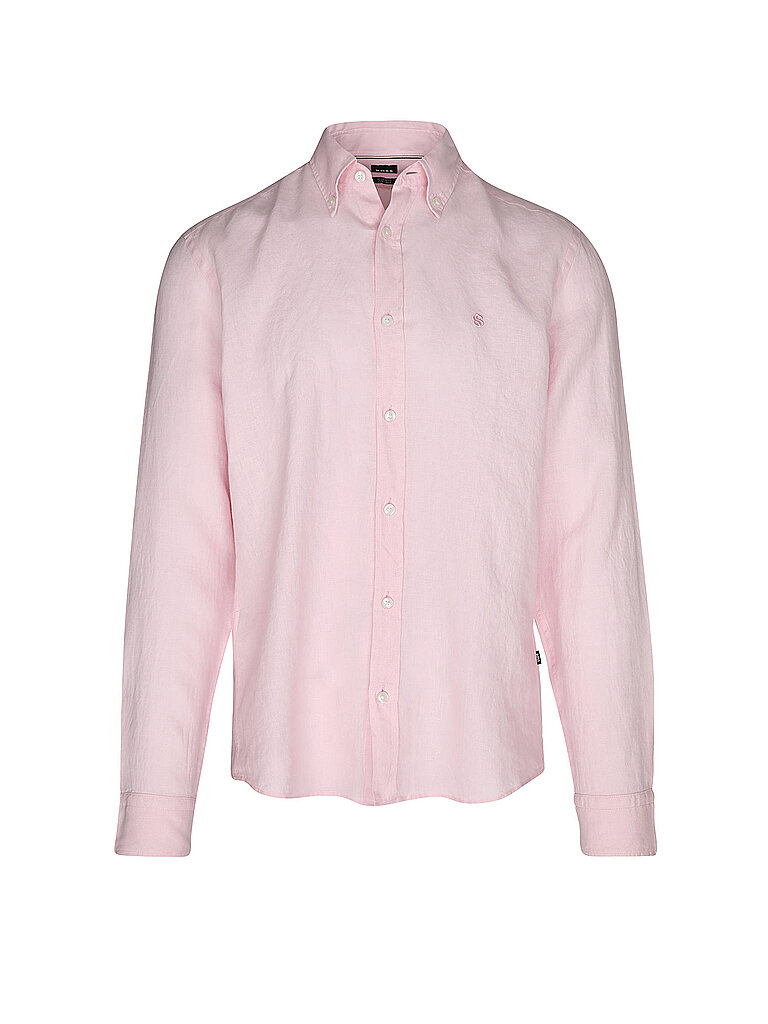 Camicia di lino H-LIAM rosa S