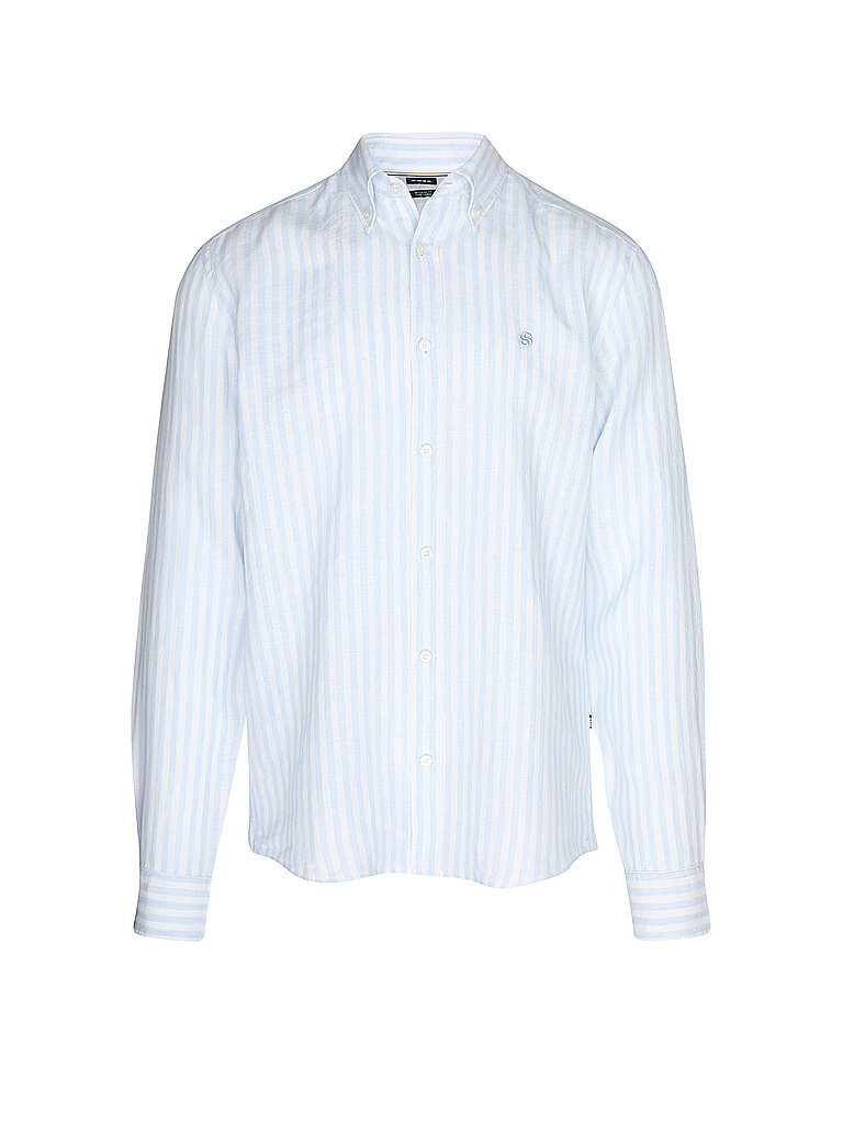Camicia di lino H-LIAM azzurro M