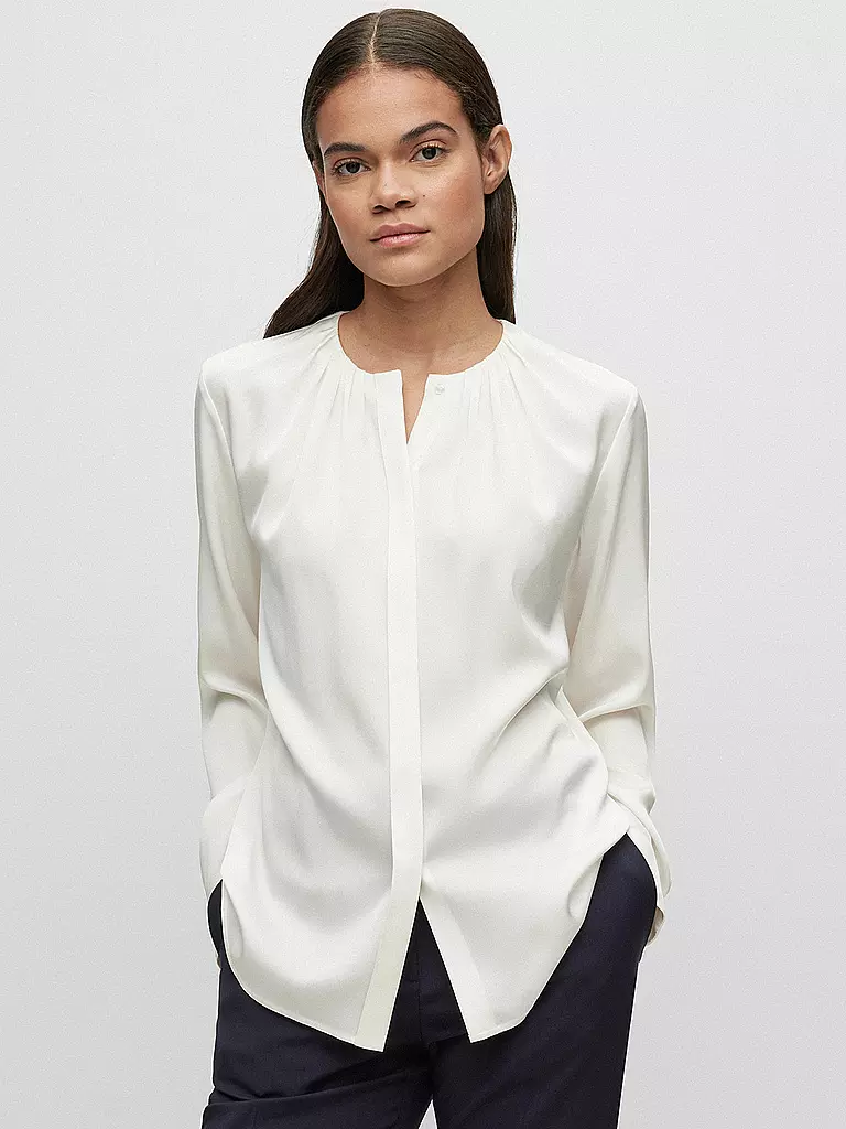 BOSS | Blusa di seta BANORA | Bianco