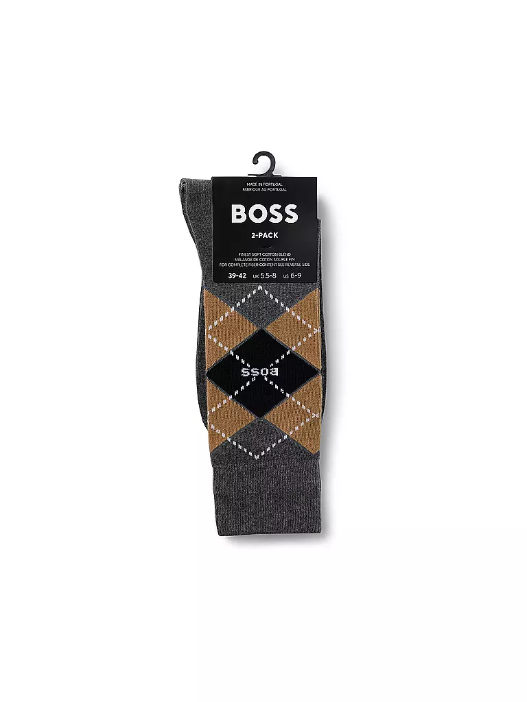 BOSS | Calzini confezione da 2 grigio medio |