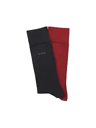 BOSS | Calzini confezione da 2 pz. grigio medio | Rosso scuro