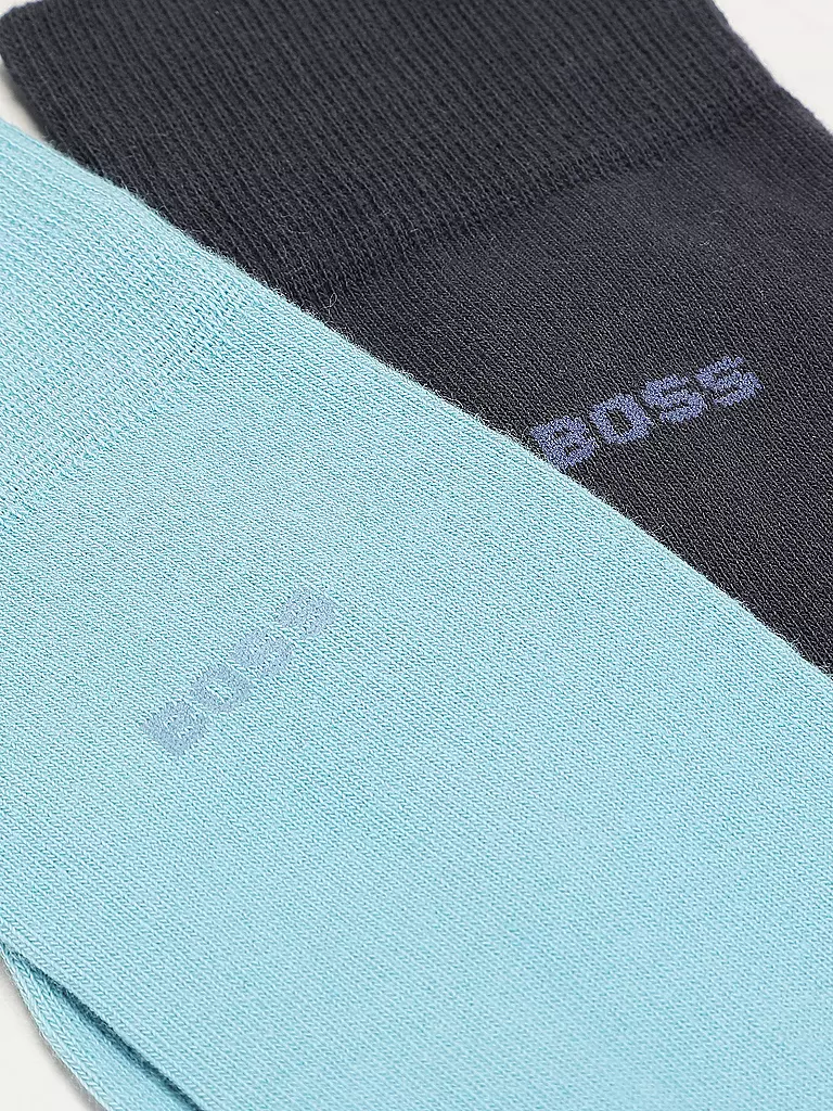 BOSS | Calzini confezione da 2 turchese / acquamarina | Blu