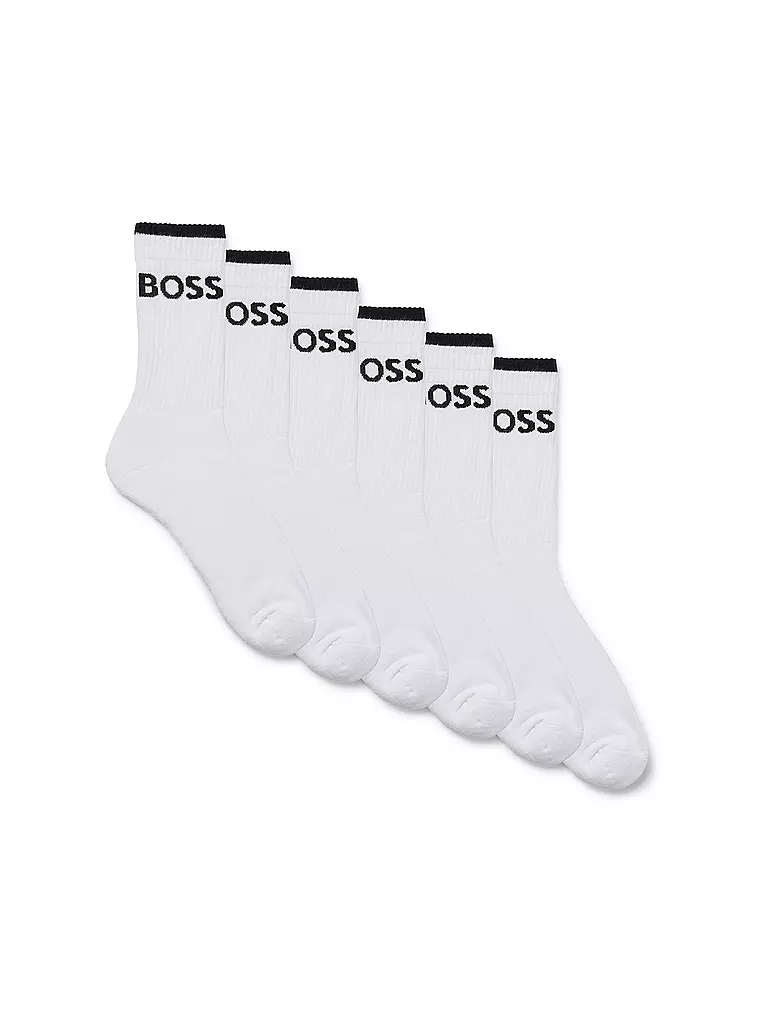 BOSS | Calzini confezione da 6 bianco | Bianco