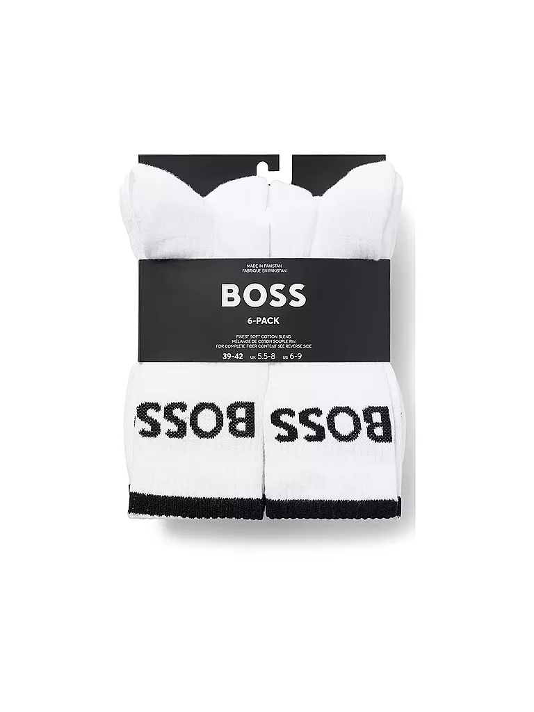 BOSS | Calzini confezione da 6 bianco | 