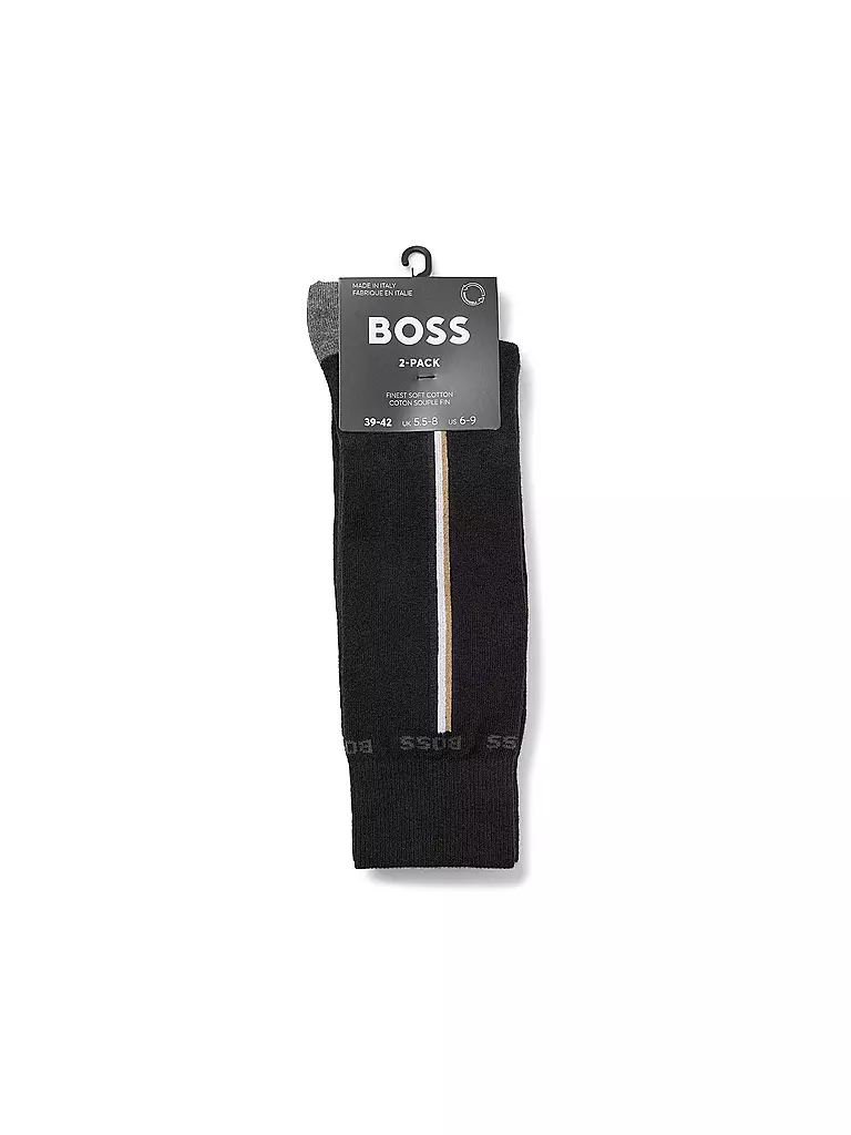 BOSS | Calzini da uomo ICONIC, confezione da 2, neri | 
