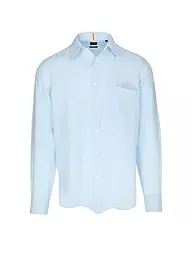 BOSS | Camicia di lino regular fit RELEGANT | Blu chiaro