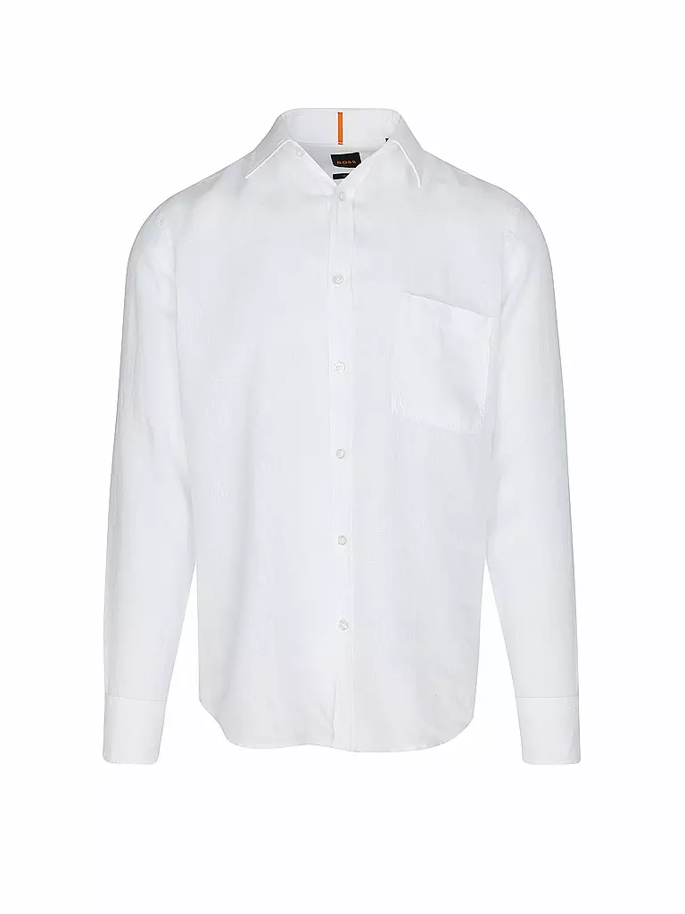 BOSS | Camicia di lino regular fit RELEGANT | Bianco