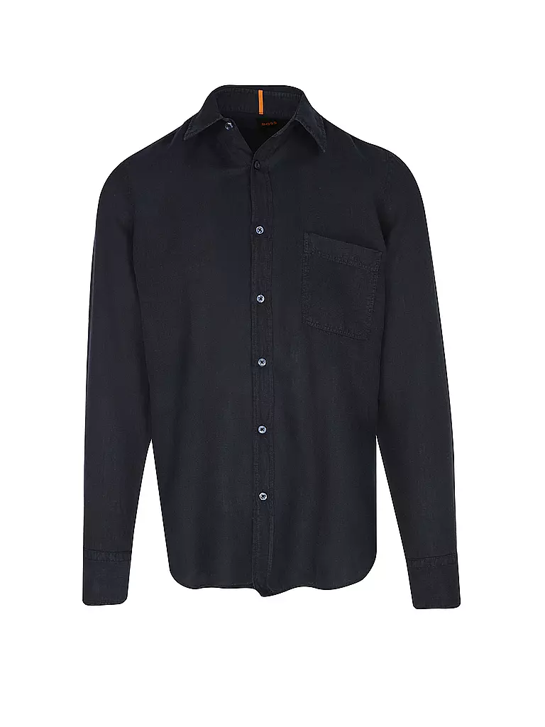 BOSS | Camicia di lino regular fit RELEGANT | Blu