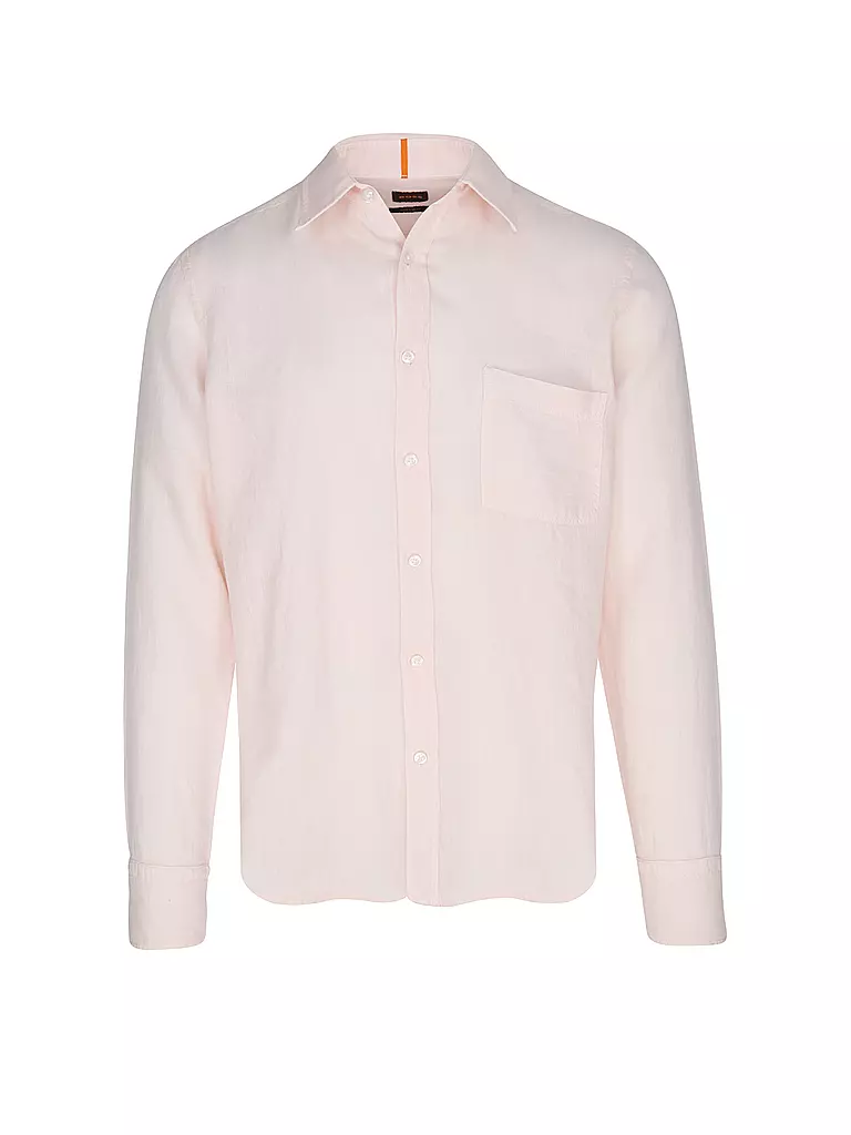 BOSS | Camicia di lino regular fit RELEGANT | Rosa