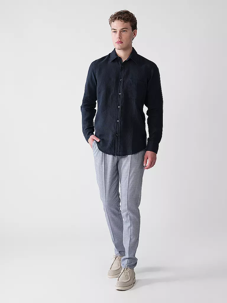 BOSS | Camicia di lino regular fit RELEGANT | Blu