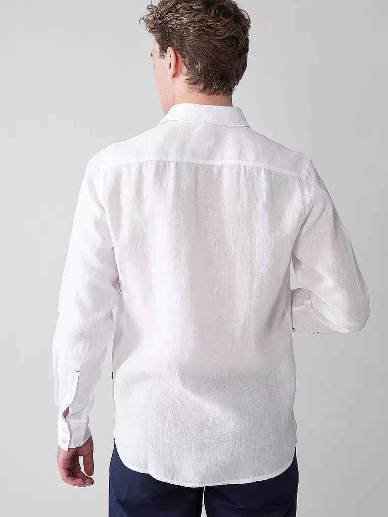BOSS | Camicia di lino regular fit RELEGANT | Bianco
