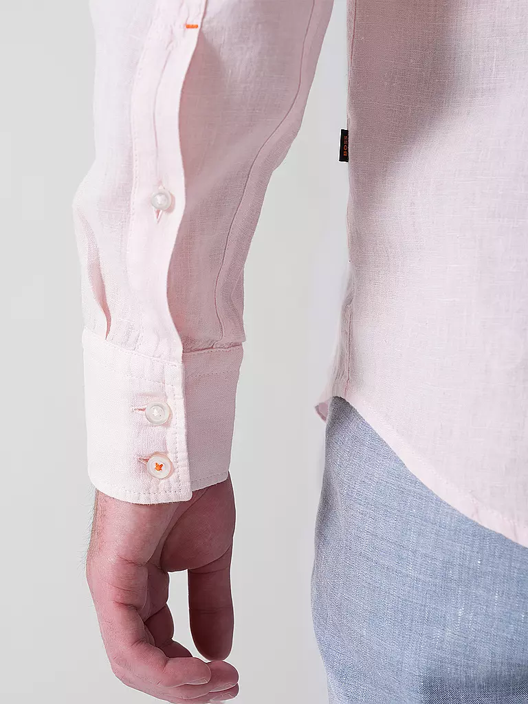 BOSS | Camicia di lino regular fit RELEGANT | Rosa