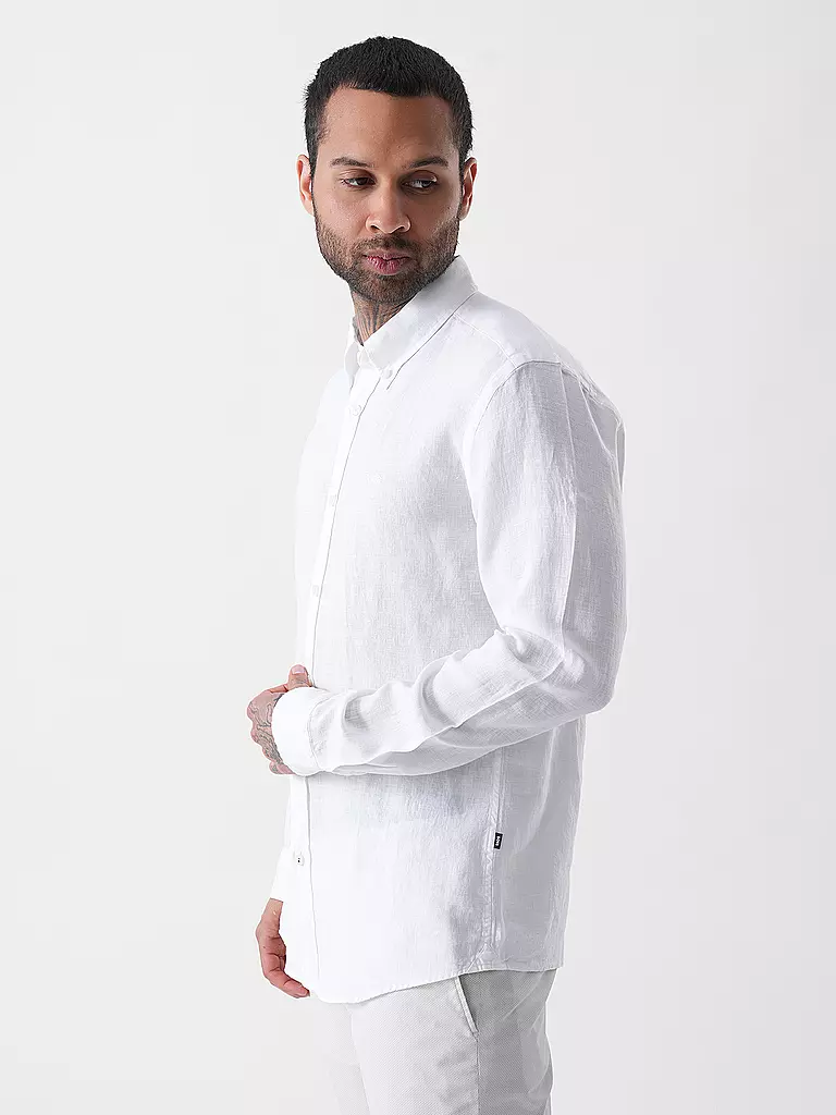 BOSS | Camicia di lino slim fit H-ROAN |
