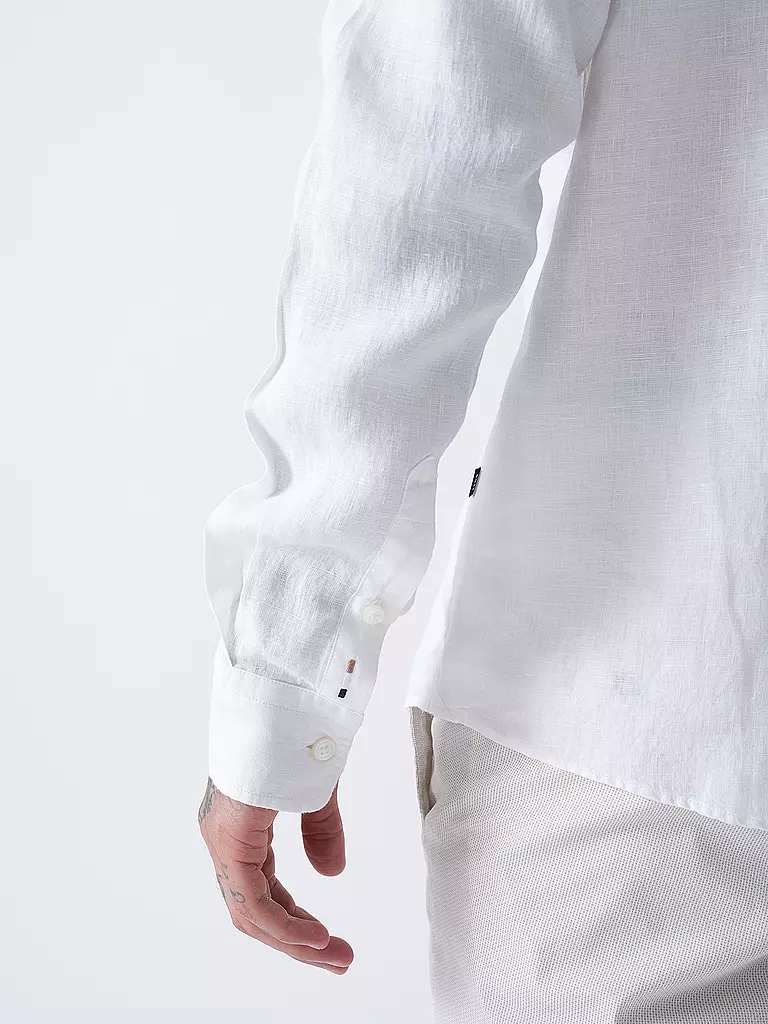 BOSS | Camicia di lino slim fit H-ROAN |