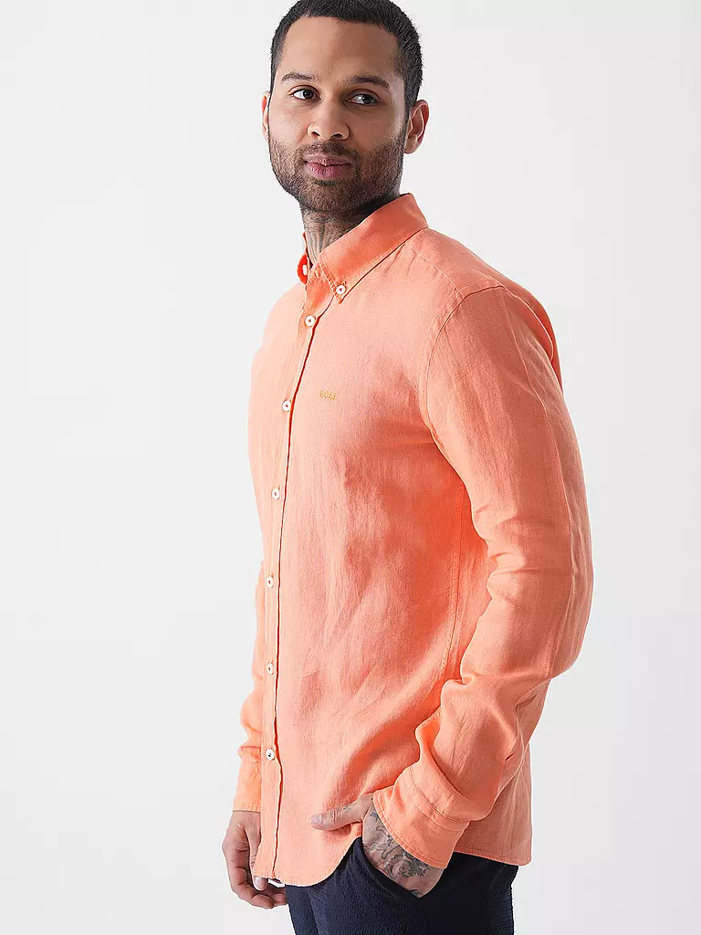 BOSS | Camicia di lino slim fit H-ROAN |