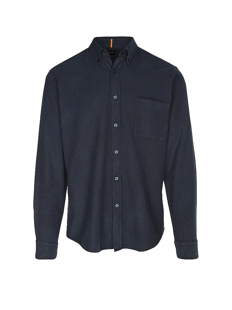 BOSS | Camicia regular fit RICKERT_M | Blu scuro