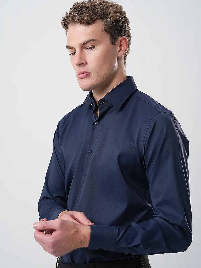 BOSS | Camicia Slim Fit HANK | Blu scuro