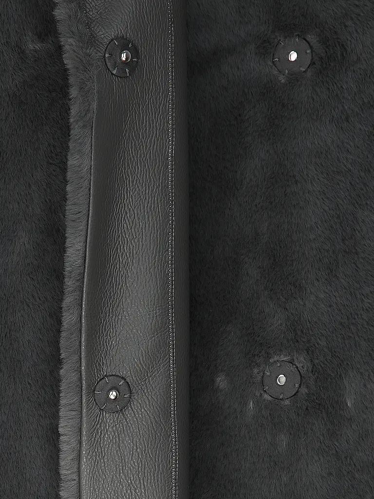 BOSS | Cappotto in lana effetto pelliccia COSFUR_DF | Grigio