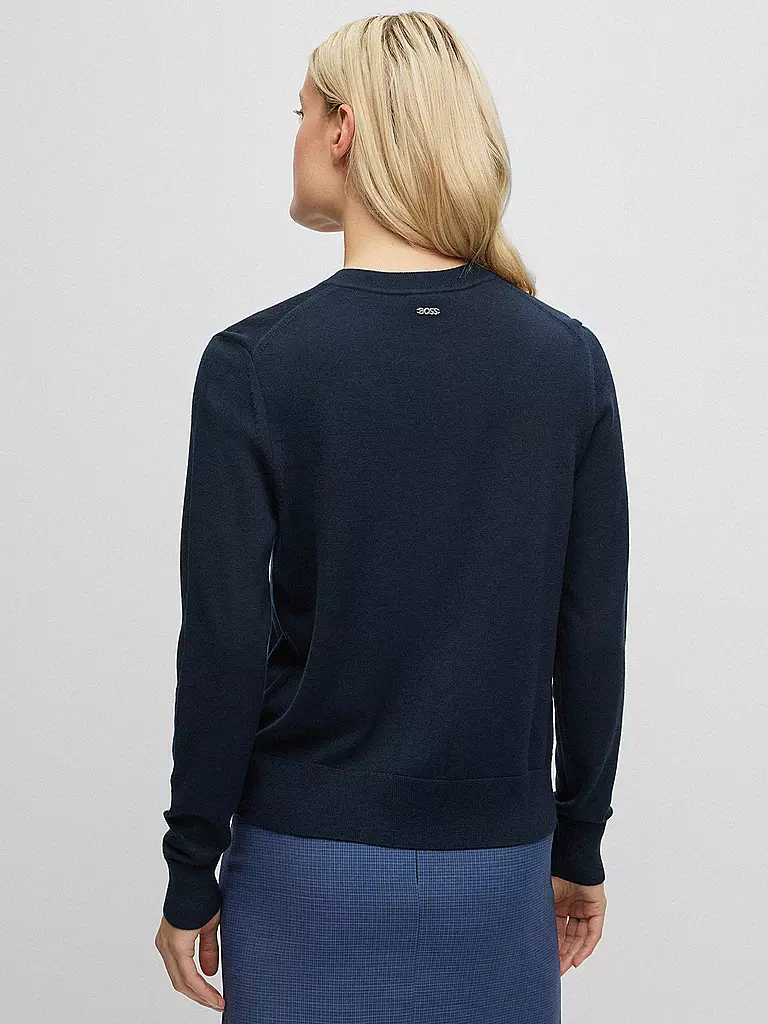 BOSS | Cardigan FADENASI | Blu scuro