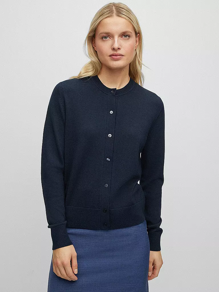 BOSS | Cardigan FADENASI | Blu scuro