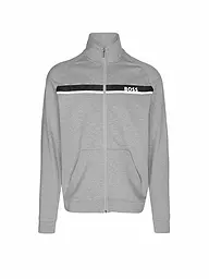 BOSS | Felpa loungewear con zip | Grigio chiaro