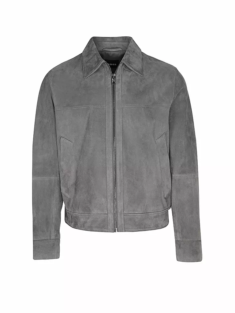 BOSS | Giacca in pelle H-MALBANO5 | Grigio