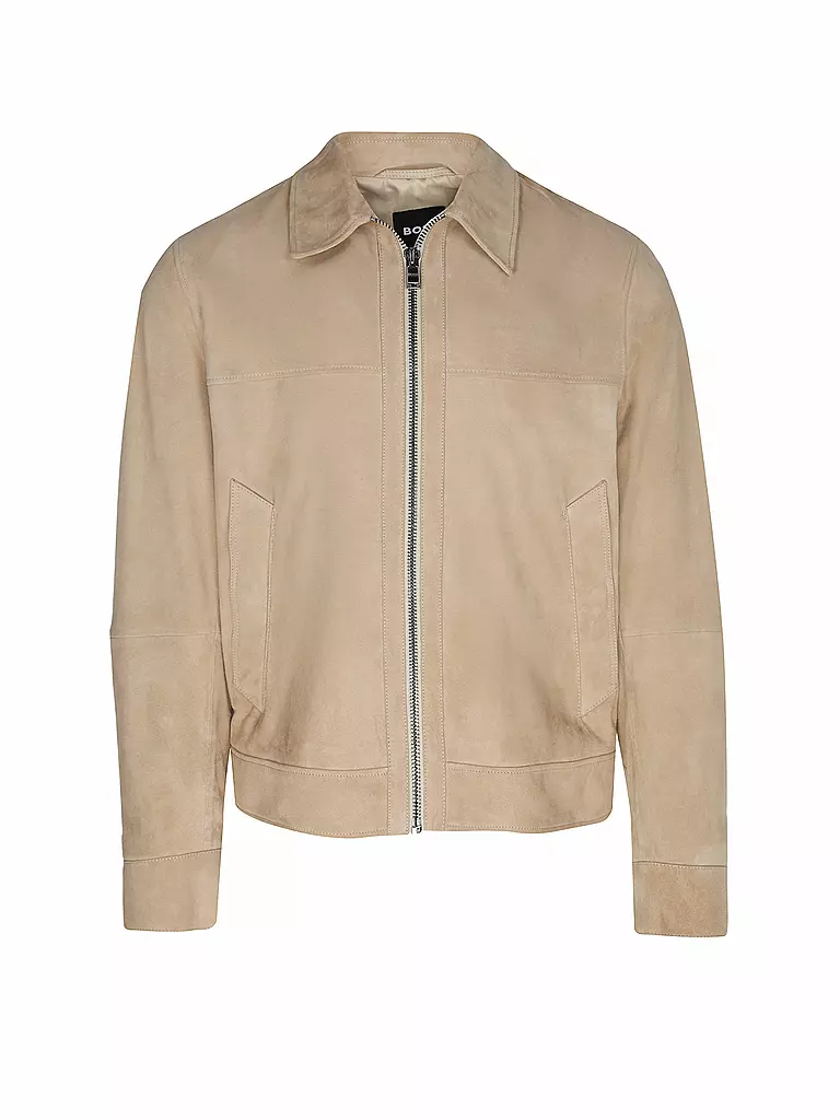 BOSS | Giacca in pelle H-MALBANO5 | Beige