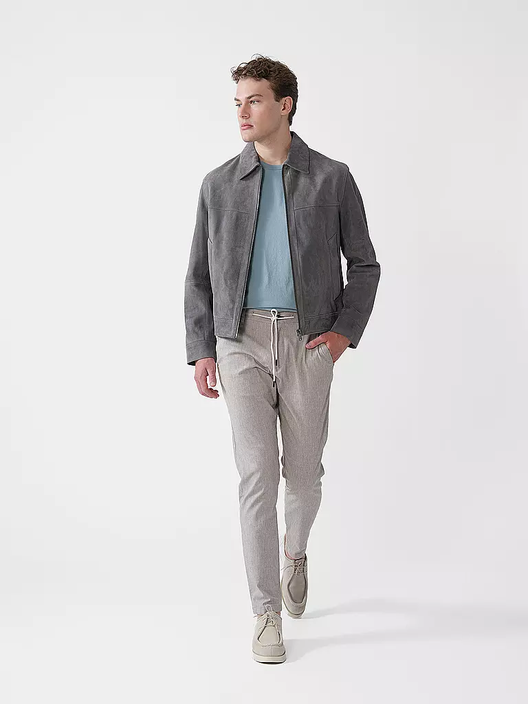 BOSS | Giacca in pelle H-MALBANO5 | Grigio