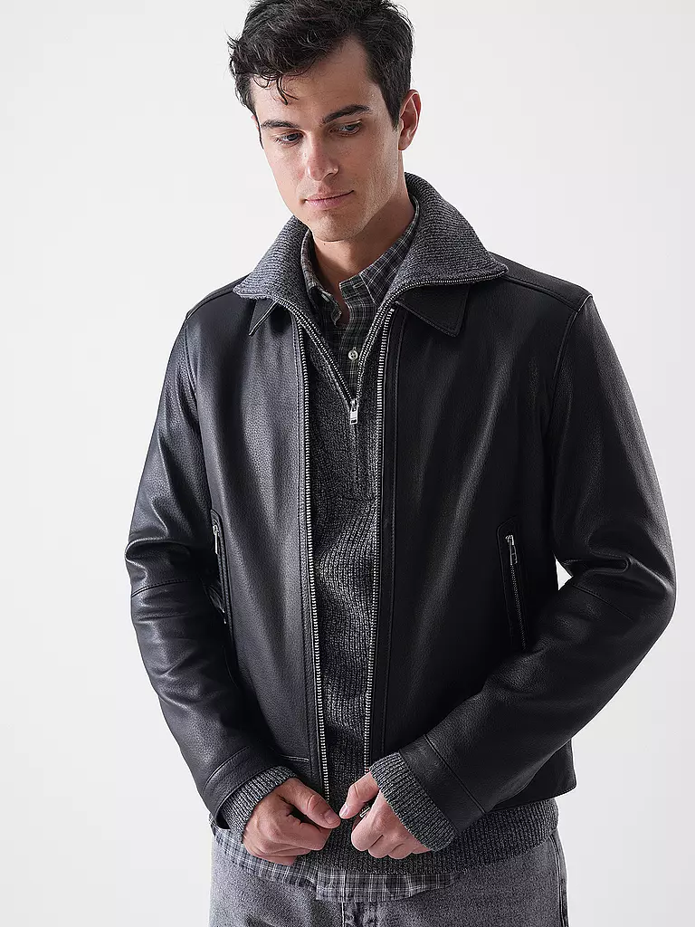 BOSS | Giacca in pelle H-MAPSON4 | 