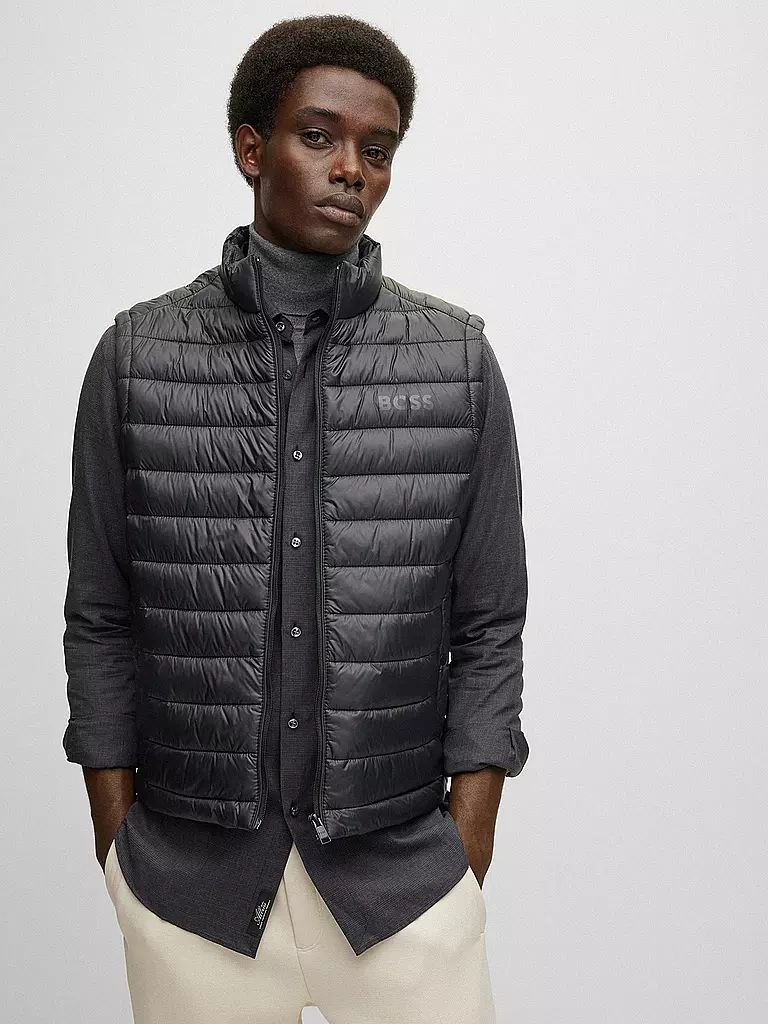 BOSS | Gilet trapuntato | Nero