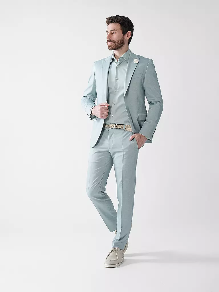 BOSS | Hemd Slim Fit  H-HANK | Verde chiaro