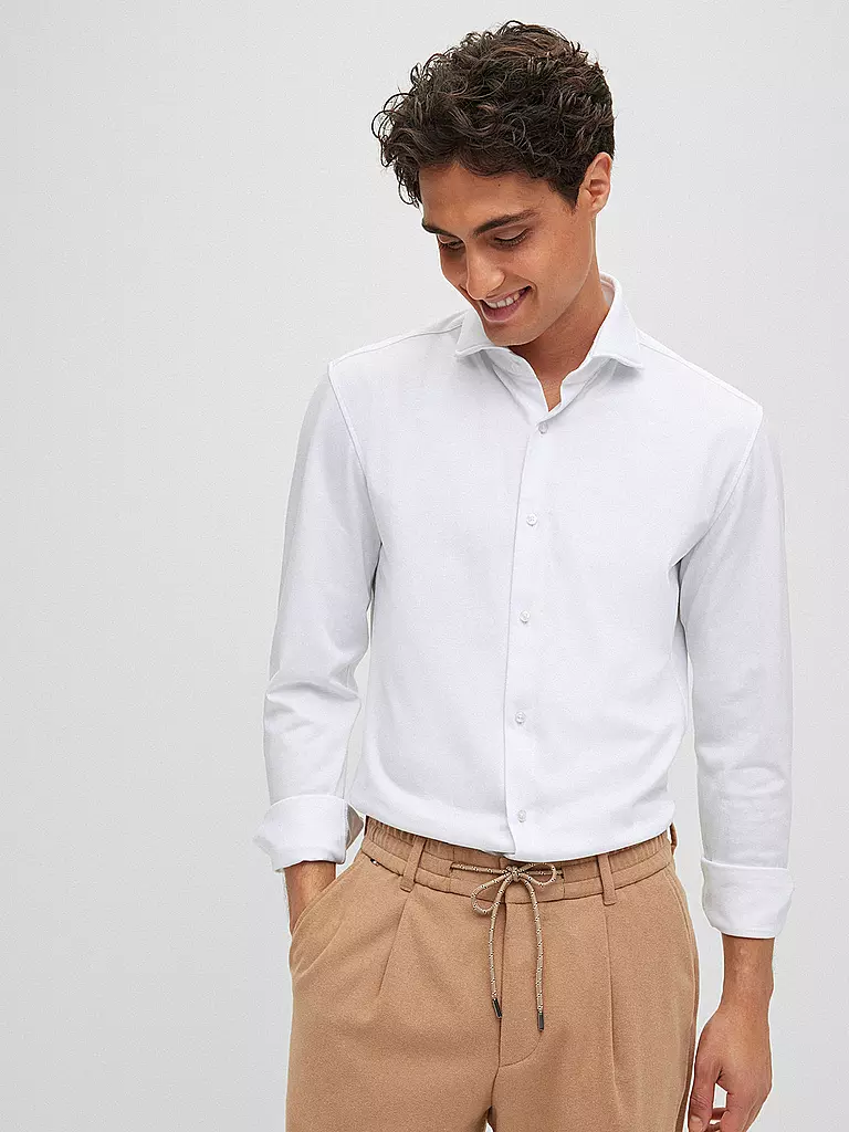 BOSS | Hemd Slim Fit Hank | Bianco