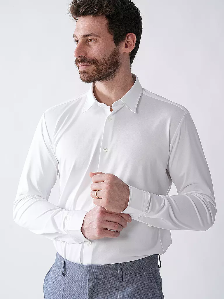 BOSS | Hemd Slim Fit ROAN  | Bianco
