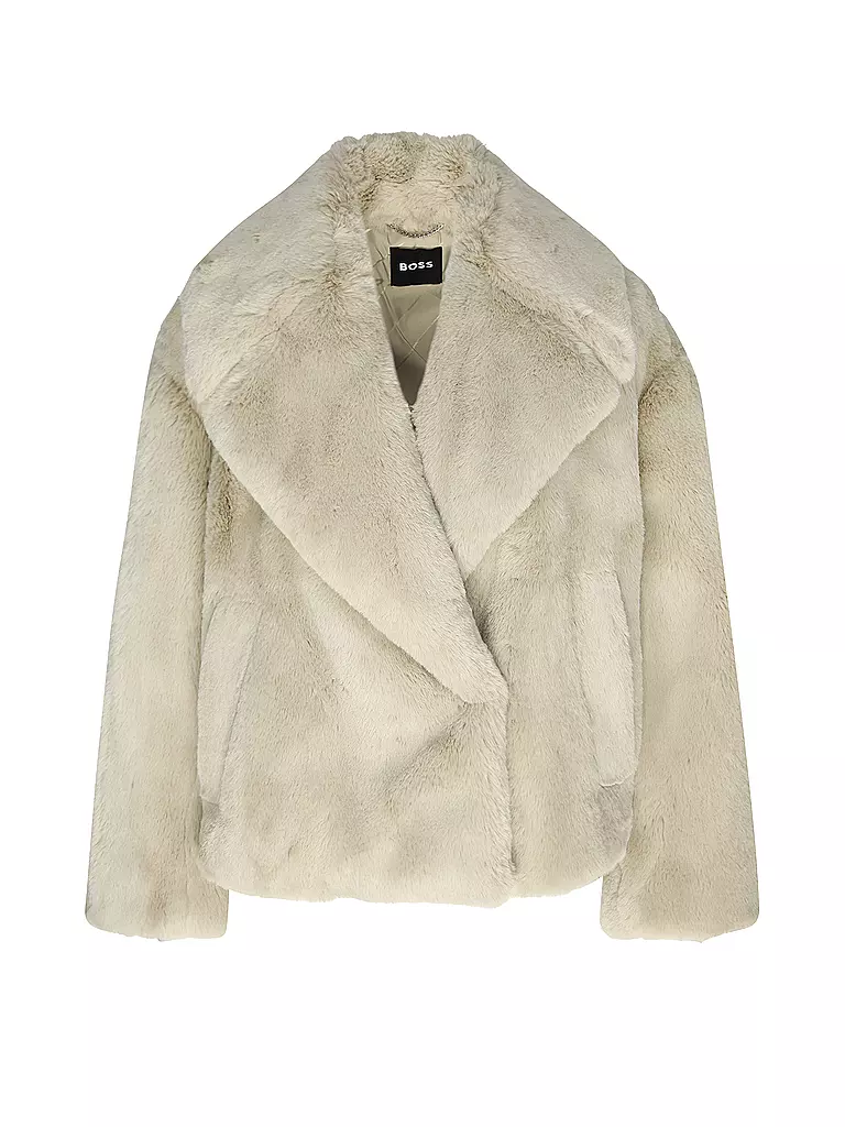 BOSS | Jacke in Felloptik CURMETA | Beige