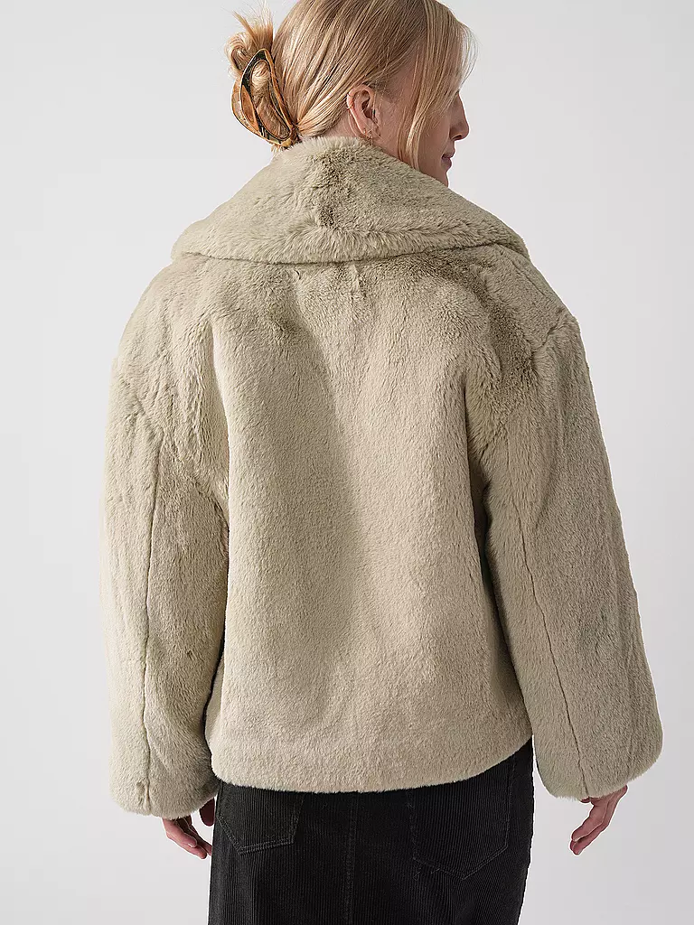 BOSS | Jacke in Felloptik CURMETA | Beige
