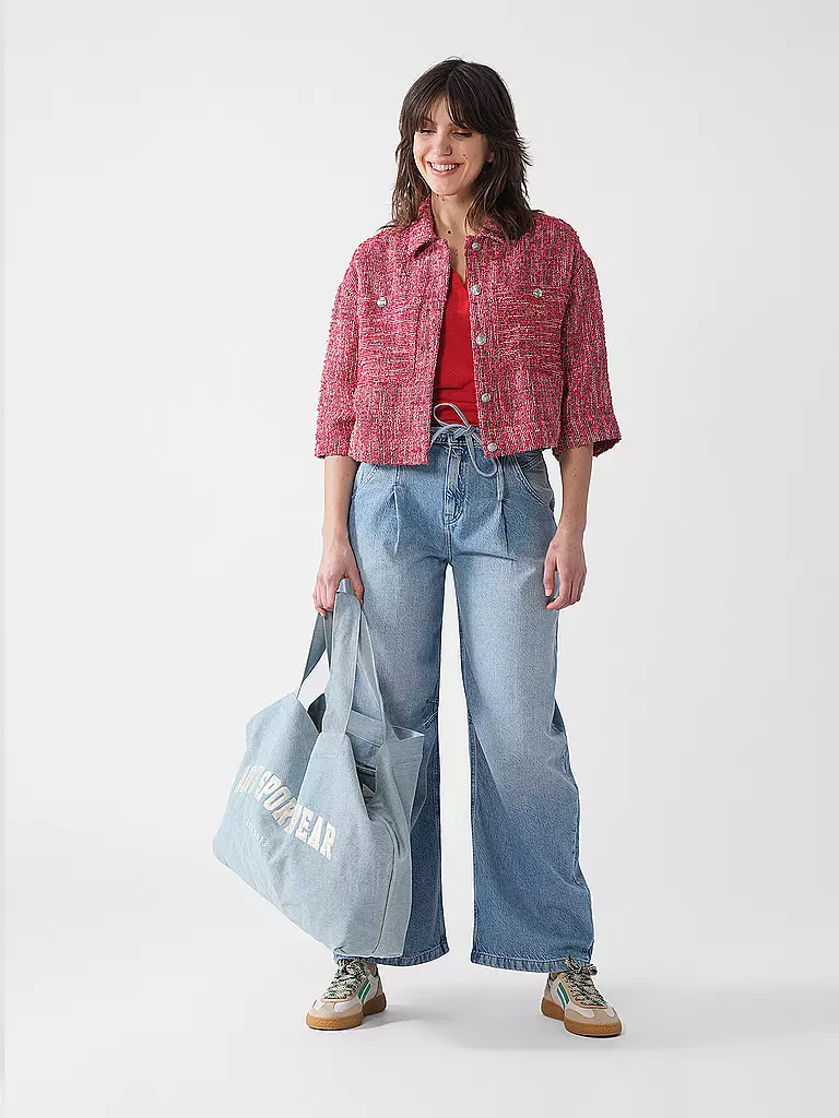 BOSS | Jeans Balloon Fit con pieghe | Blu
