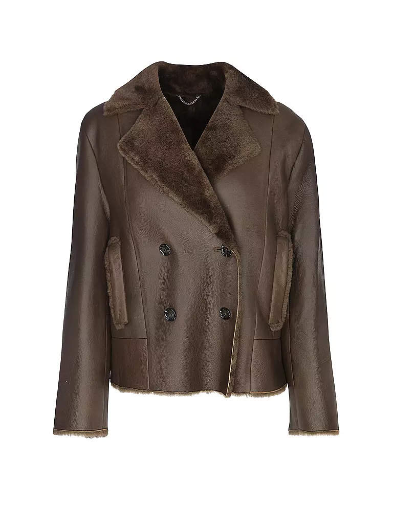 BOSS | Lederjacke | Marrone