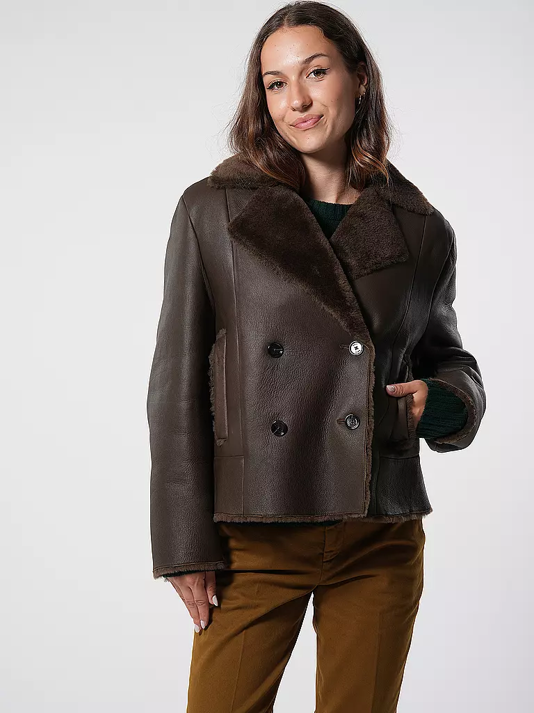 BOSS | Lederjacke | Marrone