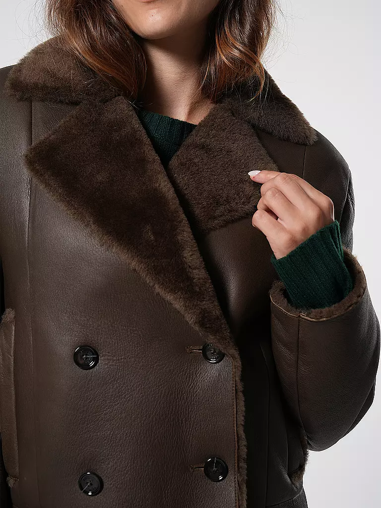 BOSS | Lederjacke | Marrone