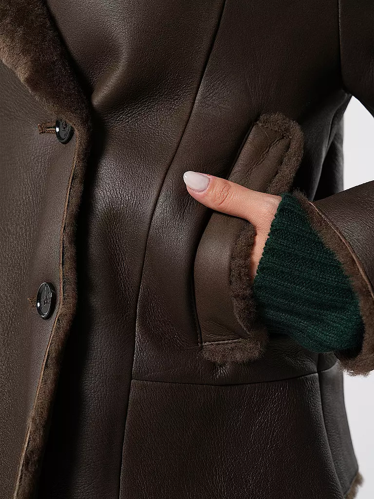 BOSS | Lederjacke | Marrone