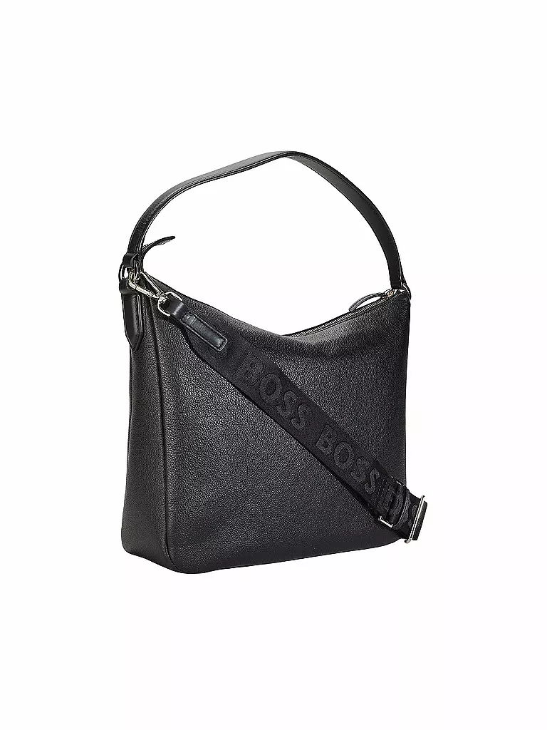 BOSS | Ledertasche - Hobo Bag ALYCE Medium | Nero