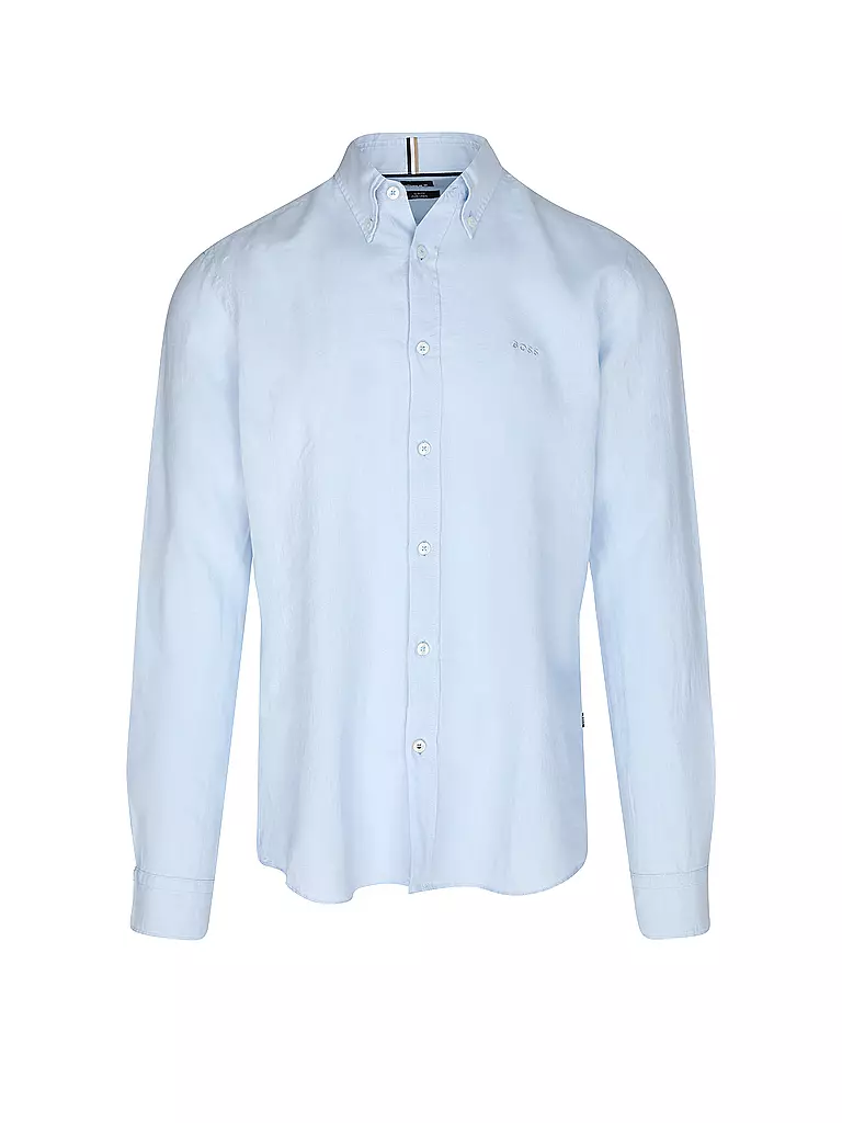 BOSS | Leinenhemd Slim Fit H-ROAN | Blu chiaro