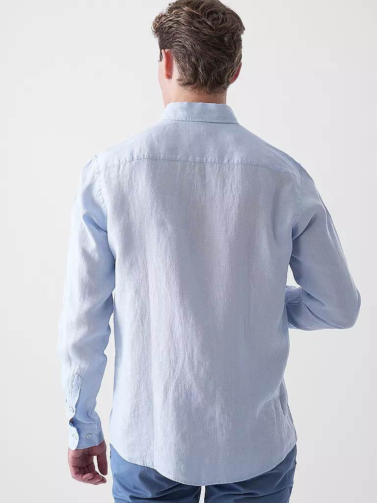BOSS | Leinenhemd Slim Fit H-ROAN | Blu chiaro