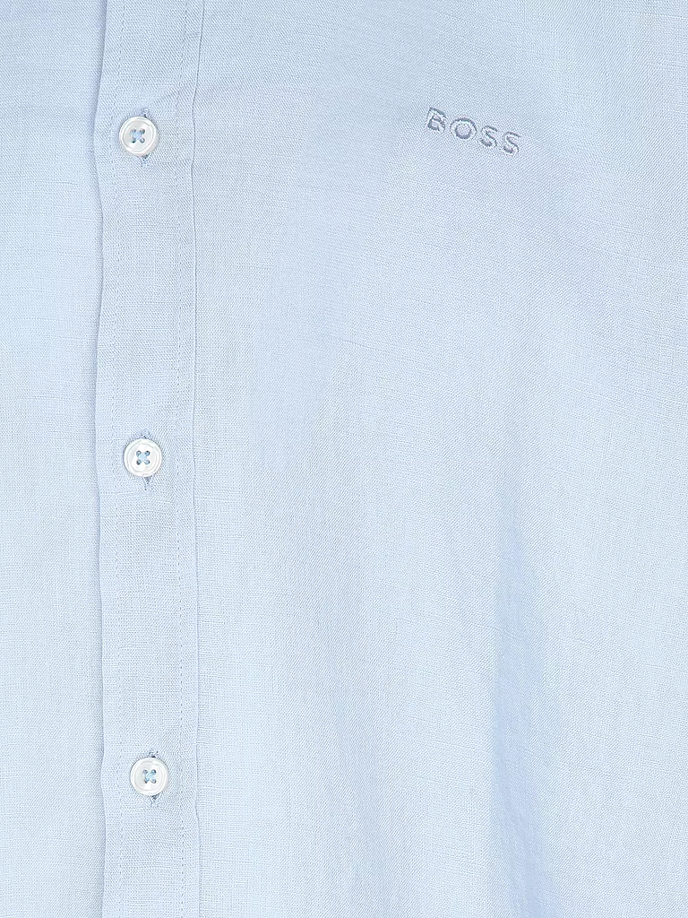 BOSS | Leinenhemd Slim Fit H-ROAN | Blu chiaro