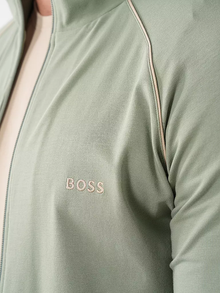 BOSS | Loungewear Jacke | Verde chiaro