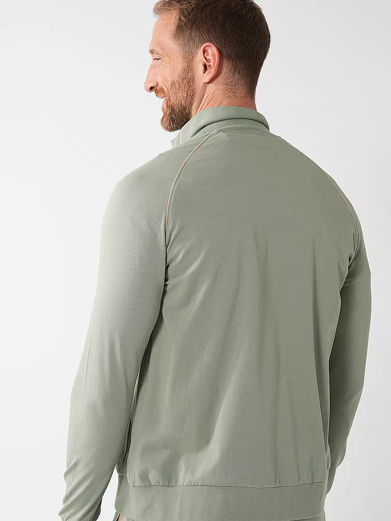 BOSS | Loungewear Jacke | Verde chiaro