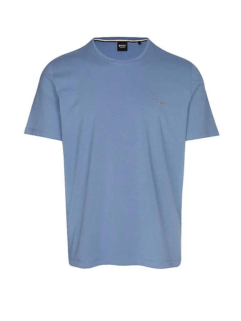 BOSS | Loungewear Shirt
Marke: BOSS
Farbe: blu
Kategorien: Moda, Uomo

Lunghezza manica: Manica corta
Scollo: Girocollo
Materiale: Cotone
Motivo: Tinta unita
Vestibilità (capispalla): Regular
Stile e occasione: Tempo libero
Stile: Smart Business | Blu