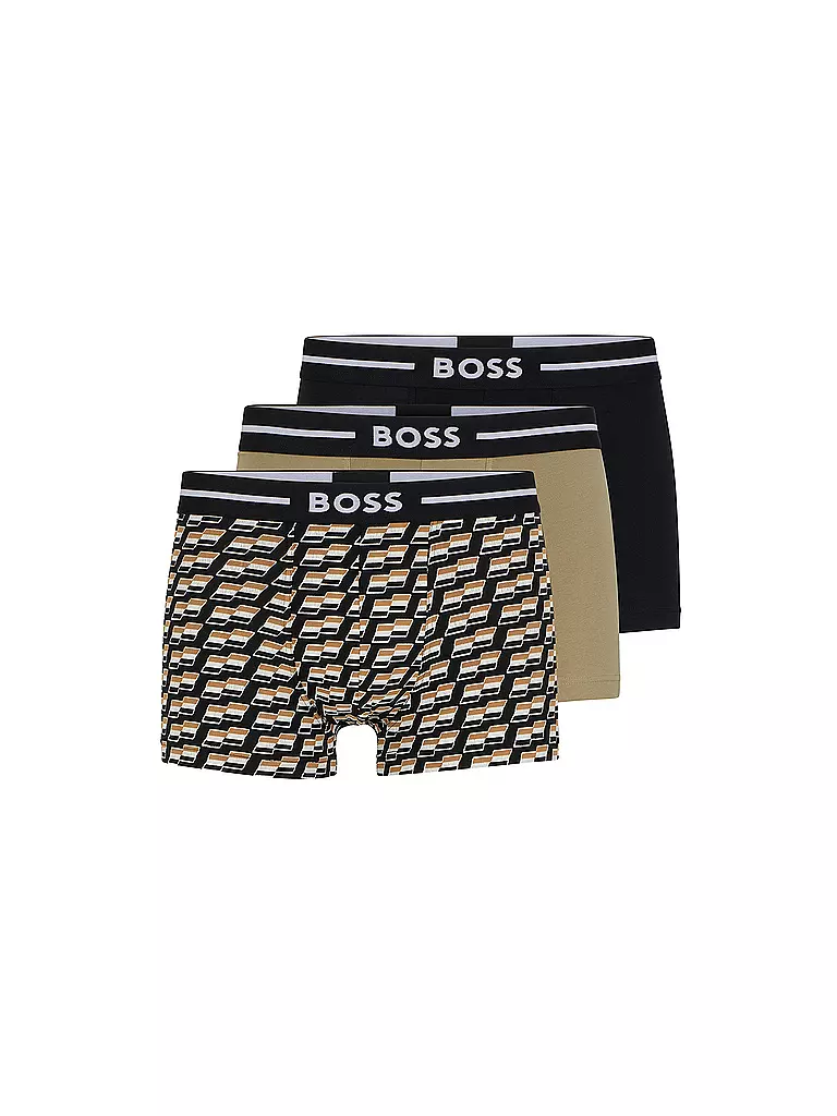 BOSS | Pantaloni confezione da 3 nero oliva fantasia | Nero